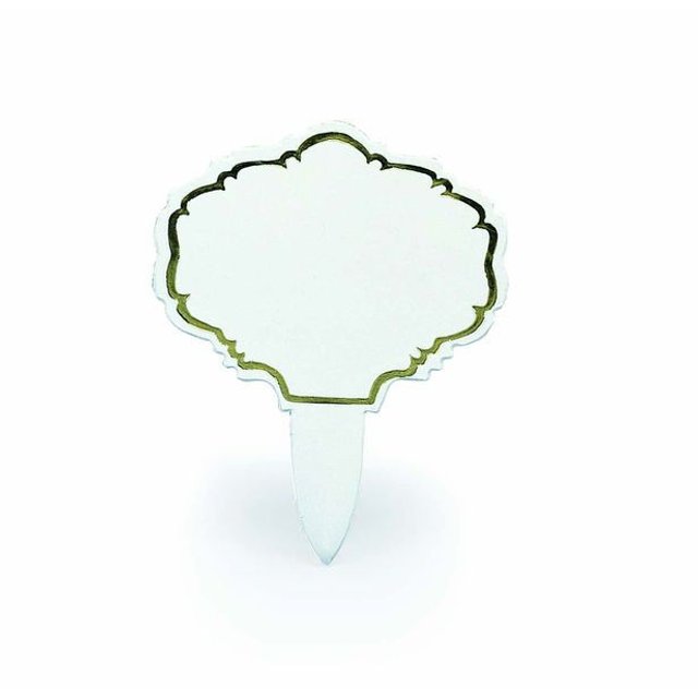 Obrázek produktu MA CENOVKY ZAPICHOVACÍ bílé se zlatým okrajem 25ks