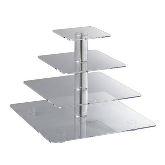 Obrázek produktu MA STOJAN DORTOVÝ - HRANATÝ ČIRÝ 4patrový v.41cm