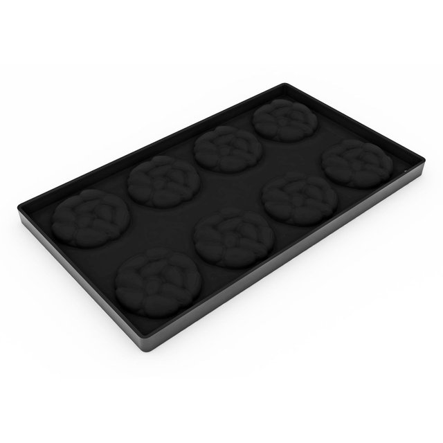 Obrázek produktu PAV FORMA SILIKON černá - 30x17.5cm - MINI ALMONDS - mandle - 8ks pr.6cm, v.1,4cm 28ml