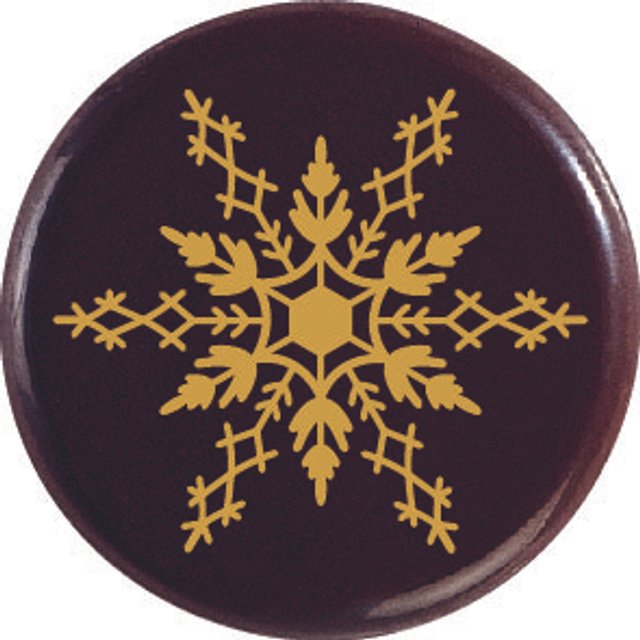 Obrázek produktu PCB DEKOR KOLEČKO Z HOŘKÉ ČOKOLÁDY SE ZLATOU VLOČKOU pr.2,5cm 540ks, bez E171