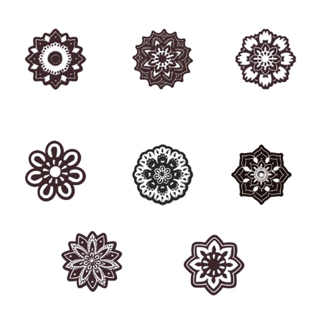 Obrázek produktu PCB ČOKOLÁDOVÝ DEKOR RELIEF KYTIČKY 8 druhů 528ks