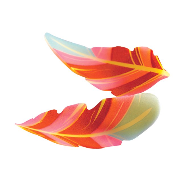 Obrázek produktu PCB ČOKOLÁDOVÝ DEKOR BAREVNÁ PEŘÍČKA 4x1,9cm 160ks