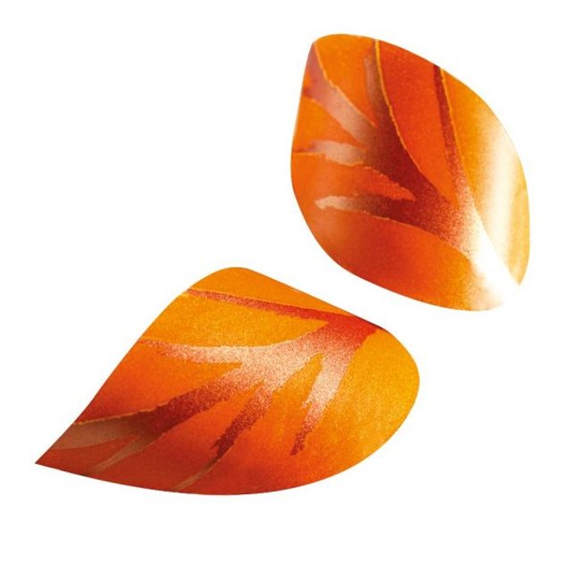 Obrázek produktu PCB ČOKOLÁDOVÝ DEKOR ZLATOHNĚDÉ LISTY OHNUTÉ 4,3x3cm 240ks