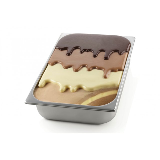 Obrázek produktu SIL FORMA SILIKON bílá - KIT CHOCO GEL - dekorace zmrzlinové vany (forma+vklad)