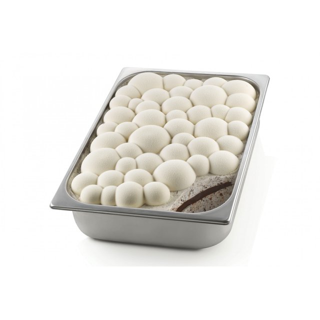 Obrázek produktu SIL FORMA SILIKON bílá - KIT BUBBLE GEL - dekorace zmrzlinové vany (forma+ vklad)