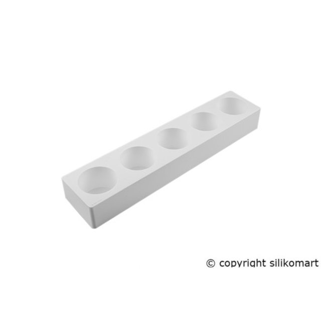 Obrázek produktu SIL FORMA SILIKON MULTIFLEX bílá - KOLEČKO 125 Ø60mm v.45mm 125ml 5ks