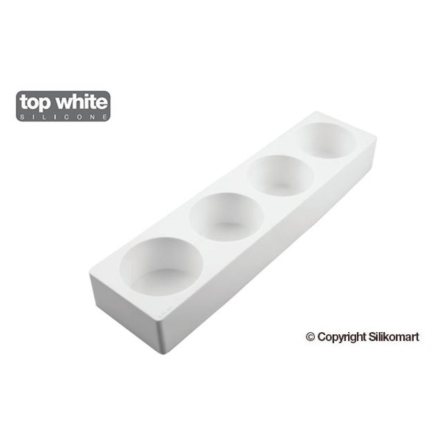 Obrázek produktu SIL FORMA SILIKON MULTIFLEX bílá - KOLEČKO 190 Ø90mm v.30mm 190ml 4ks