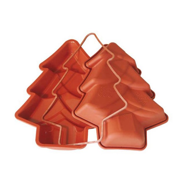 Obrázek produktu SIL FORMA SILIKON terakota - VÁNOČNÍ STROM 280x200mm v.40mm 1050ml 1ks