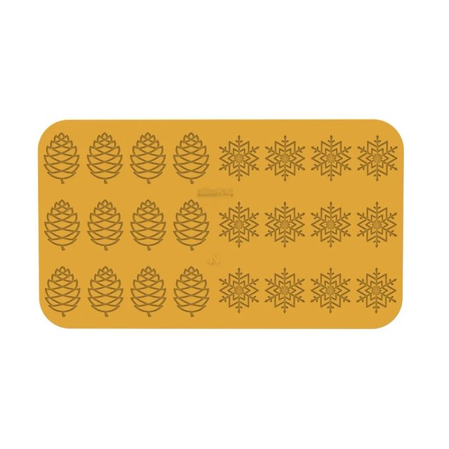 Obrázek produktu SIL FORMA SILIKON žlutá - INVERNO - ŠIŠKA A VLOČKA