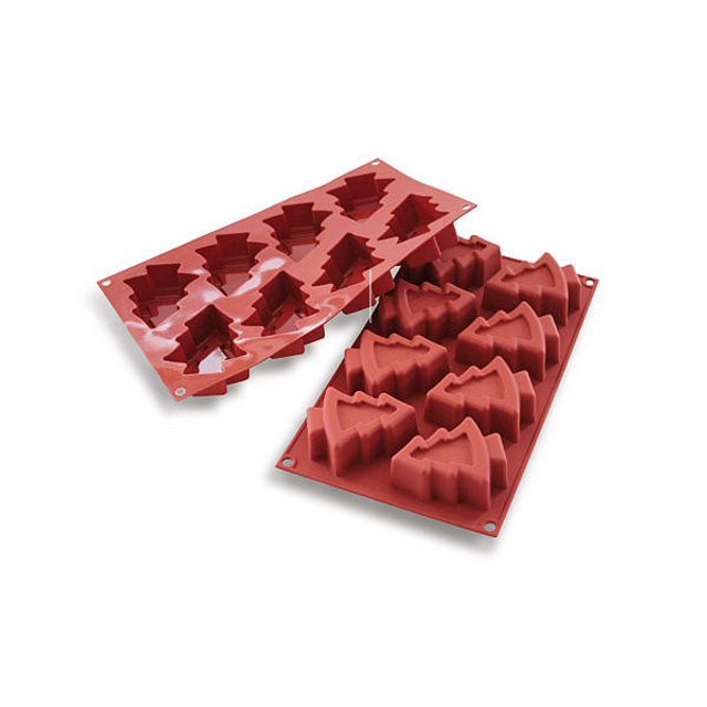Obrázek produktu SIL FORMA SILIKON terakota - VÁNOČNÍ STROMKY 83x68mm v.30mm 81ml 8ks