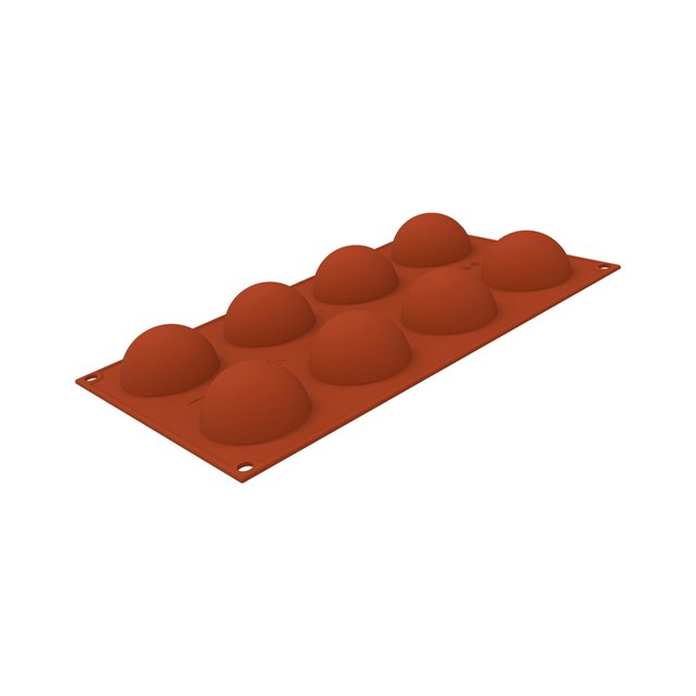 Obrázek produktu SIL FORMA SILIKON terakota - POLOKOULE Ø55mm v.29mm 46ml 8ks