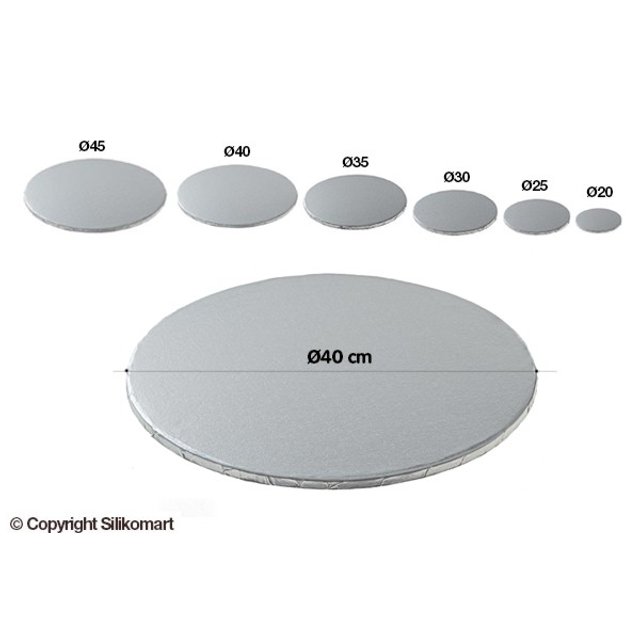 Obrázek produktu SIL PODLOŽKA DORTOVÁ SILNÁ - STŘÍBRNÁ Ø40cm v.1,2cm