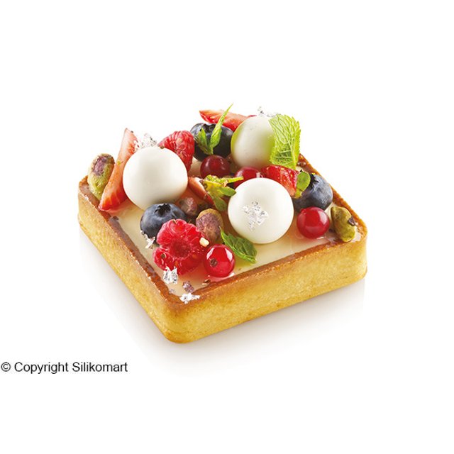 Obrázek produktu SIL TARTE RING RÁFKY perforované - ČTVEREC 80x80mm v.20mm 6ks