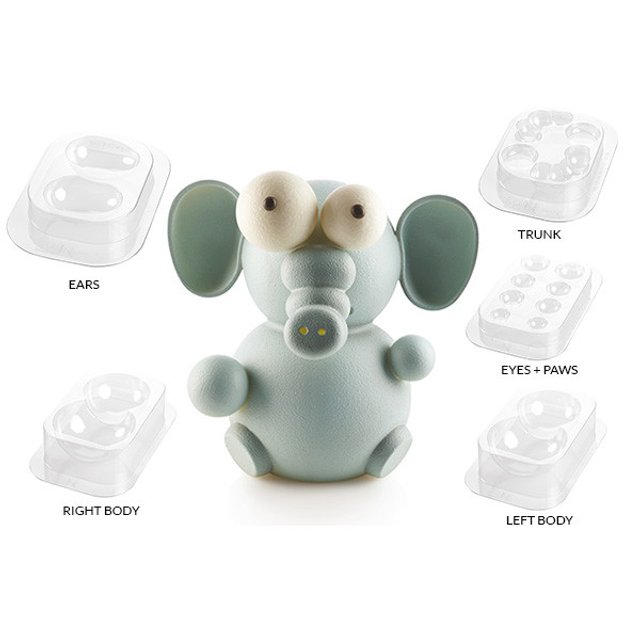 Obrázek produktu SIL FORMA NA ČOKOLÁDU PLAST - KIT EFFY SADA na figurku slona