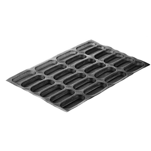 Obrázek produktu SIL FORMA SILIKON děrovaná NA PEČENÍ 60x40cm - 24x MIDI PLUMCAKE 130x48mm,v.20mm 1ks