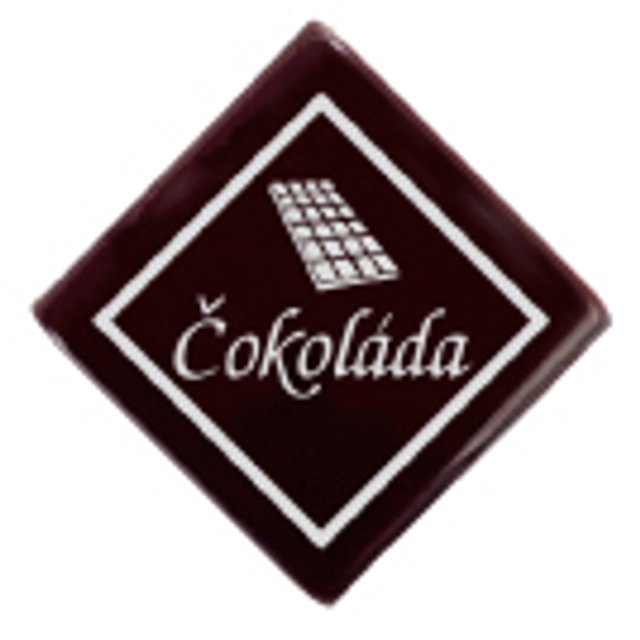 Obrázek produktu PCB DEKOR NÁPIS ČOKOLÁDA čtverec 30x30mm 440ks