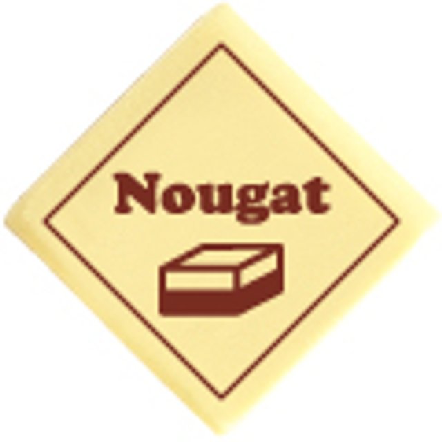 Obrázek produktu PCB DEKOR NÁPIS NOUGAT bílý -3x3cm 440ks