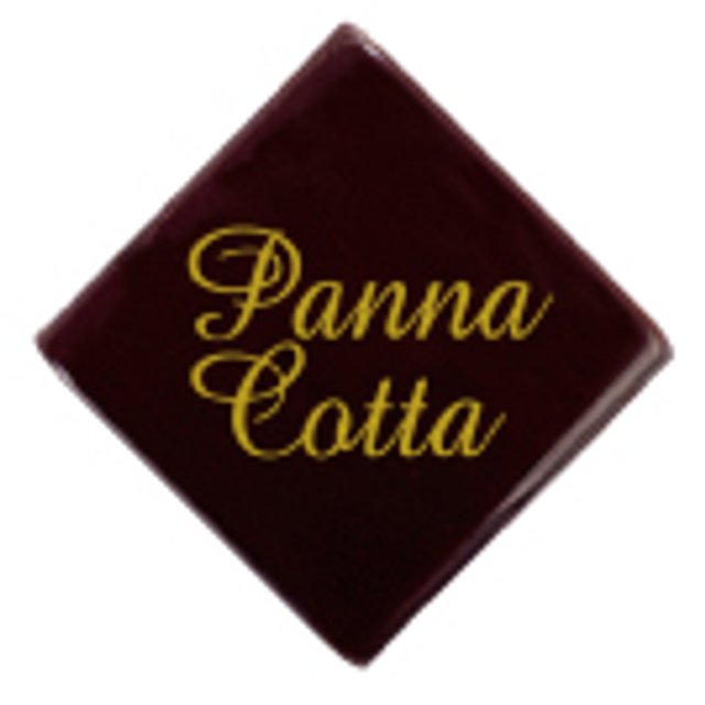 Obrázek produktu PCB DEKOR NÁPIS PANNA COTTA tmavý-30x30mm 440ks