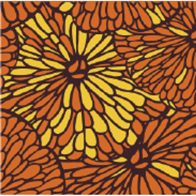 Obrázek produktu PCB ČOKOLÁDOVÝ DEKOR ČTVEREC ZLATÉ KVĚTY 2,5x2,5cm 770ks