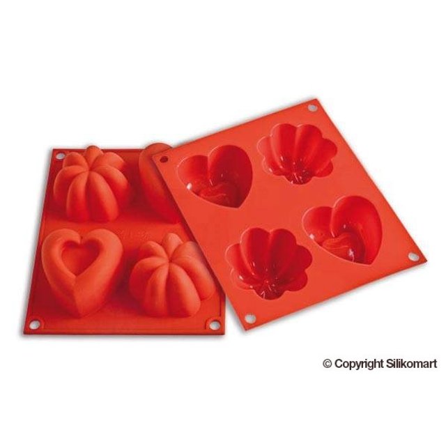 Obrázek produktu SIL FORMA SILIKON terakota malá - SRDCE A BÁBOVKA 60x62mm v.34mm 70ml 4ks