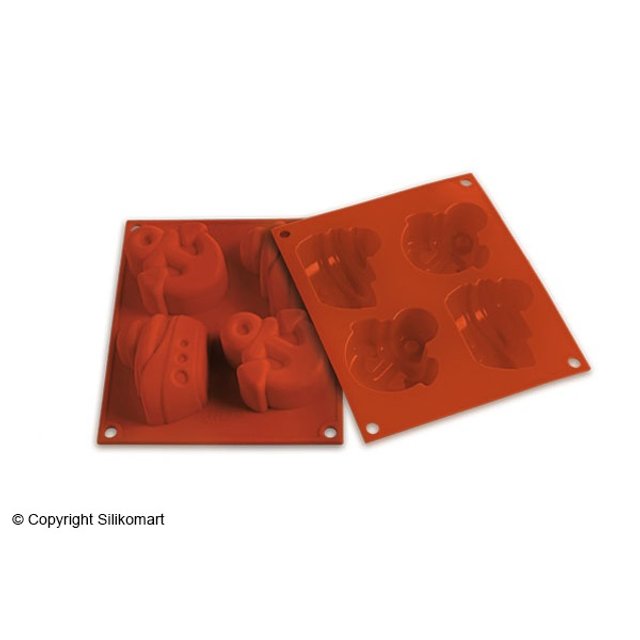 Obrázek produktu SIL FORMA SILIKON terakota malá - KOTVA A LOĎ 64x70mm v.28mm 103ml 4ks