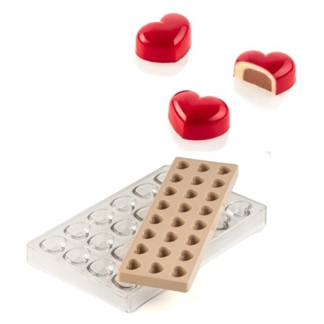 Obrázek produktu SIL FORMA NA PRALINKY - KIT CUORE 01 (srdce) 35x27mm v.17mm+ vklad