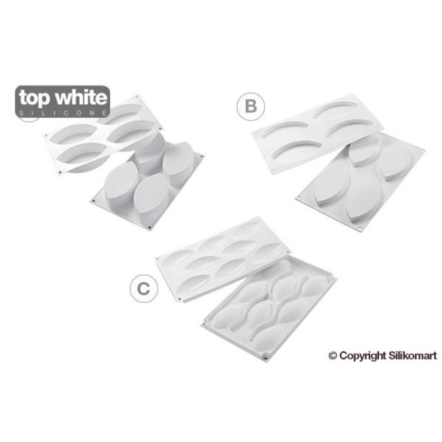 Obrázek produktu SIL FORMA SILIKON bílá - KIT LOVISSIMO 140x75mm v.35mm 280ml 24ks