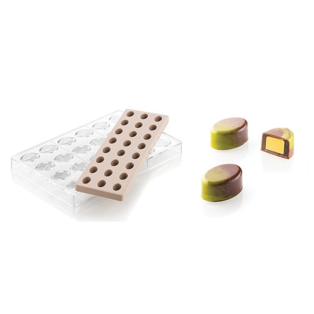 Obrázek produktu SIL KIT NA PRALINKY - OVÁL (forma a vklad) 23x33mmv.15mm 8,5ml 24ks