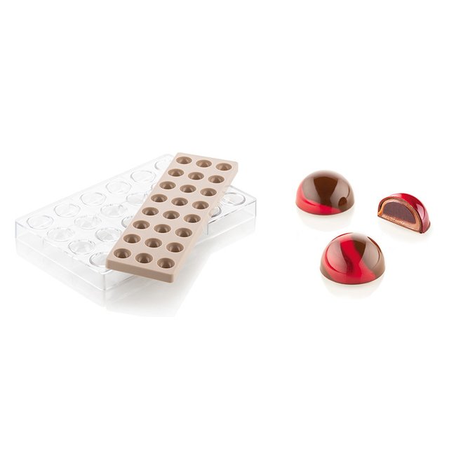 Obrázek produktu SIL KIT NA PRALINKY - POLOKOULE (forma a vklad) pr.31mm v.16,5mm 8,5ml 24ks