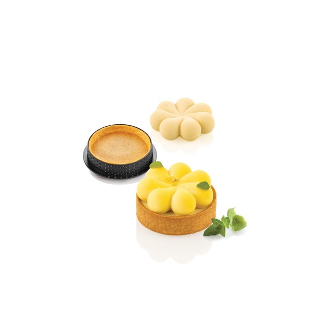 Obrázek produktu SIL KIT TARTE RING FORMA SILIKON A RÁFKY - BLOSSOM Ø70mm v.20mm 8ks