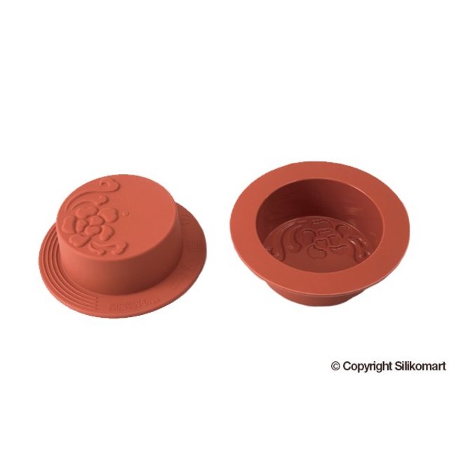 Obrázek produktu SIL FORMA SILIKON terakota MOONCAKE AZUKI, 12xpr.6,8cm, v.3,2cm