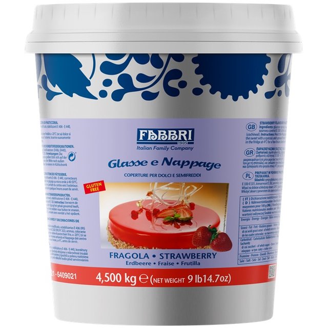 Obrázek produktu FABBRI Nappage jahoda - glazé 3x4,5kg