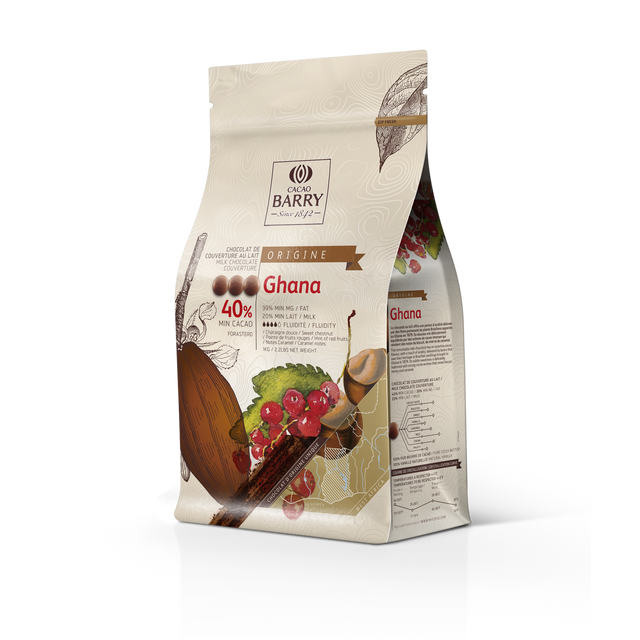 Obrázek produktu CB ORIGIN ČOKOLÁDA GHANA MLÉČNÁ 40% 6x1 kg