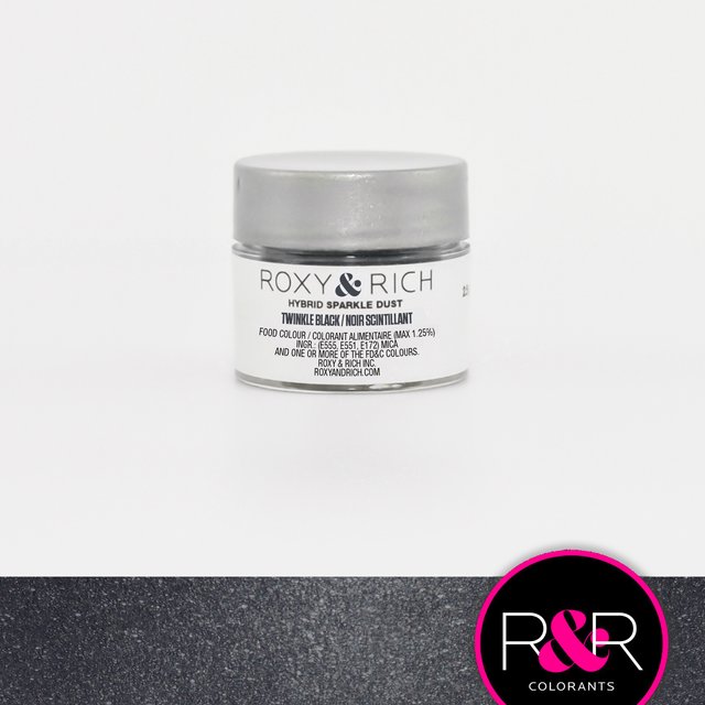 Obrázek produktu RR TŘPYTIVÝ PUDR - černý Twilight black 2,5g