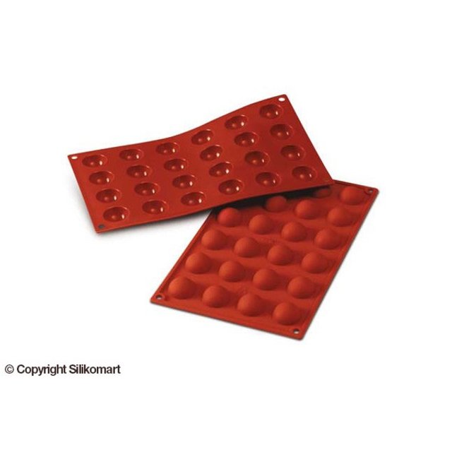 Obrázek produktu SIL FORMA SILIKON terakota - POLOKOULE Ø30mm v.15mm 10ml 24ks