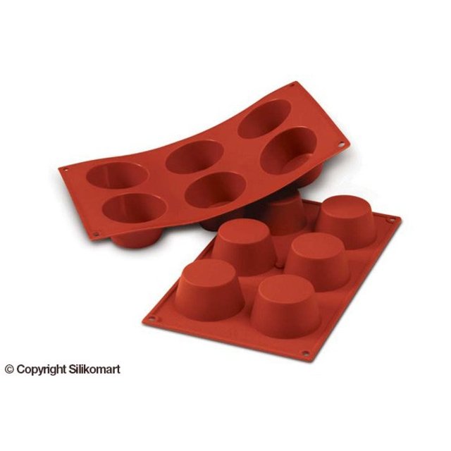 Obrázek produktu SIL FORMA SILIKON terakota - MUFFIN Ø69mm v.35mm 100ml 6ks
