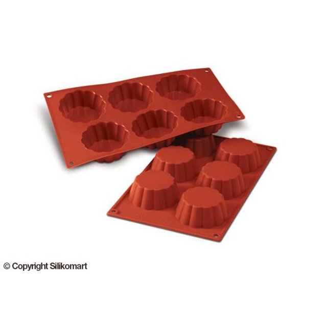 Obrázek produktu SIL FORMA SILIKON terakota - BRIOŠKA Ø79mm v.30mm 110ml 6ks