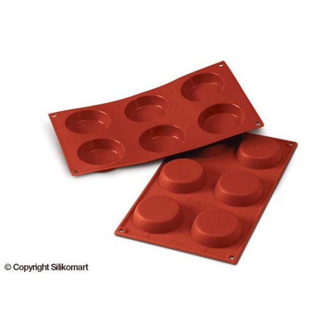 Obrázek produktu SIL FORMA SILIKON terakota - KOLÁČ Ø70mm v.17mm 52ml 6ks