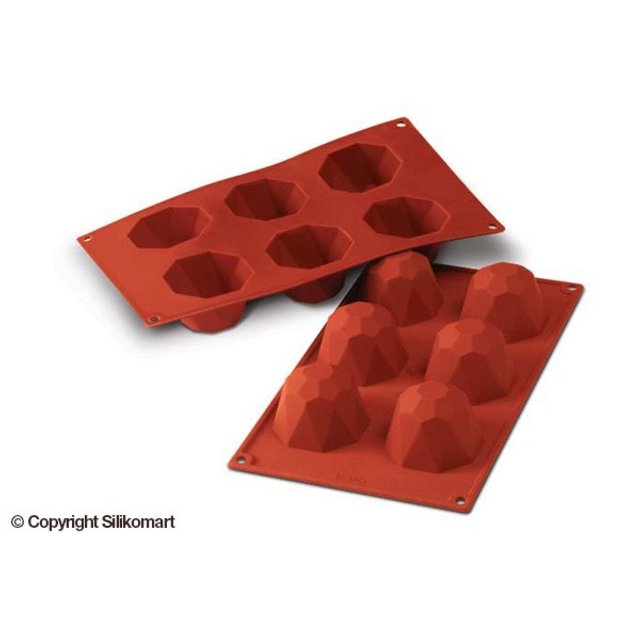 Obrázek produktu SIL FORMA SILIKON terakota - DIAMANT Ø68mm v.45mm 92ml 6ks