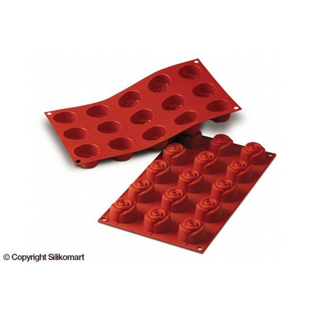 Obrázek produktu SIL FORMA SILIKON terakota - RŮŽE Ø44mm v.27mm 23ml 15ks