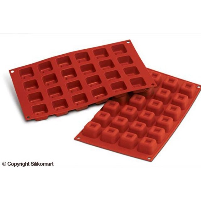 Obrázek produktu SIL FORMA SILIKON terakota - SAVARIN ČTVEREC 35x35mm v.21,5mm 16ml 24ks