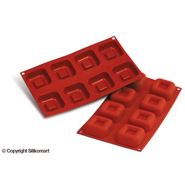 Obrázek produktu SIL FORMA SILIKON terakota - SAVARIN ČTVEREC 65x65mm v.26mm 73ml 8ks