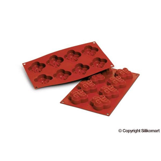 Obrázek produktu SIL FORMA SILIKON terakota - ČTYŘLÍSTEK Ø68mm v.25mm 54ml 8ks