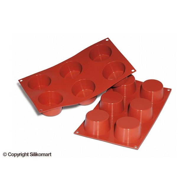 Obrázek produktu SIL FORMA SILIKON terakota - MUFFIN Ø68mm v.38mm 119ml 6ks