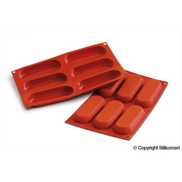 Obrázek produktu SIL FORMA SILIKON terakota - CUKRÁŘSKÝ PIŠKOT 127x47mm v.17mm 83ml 6ks