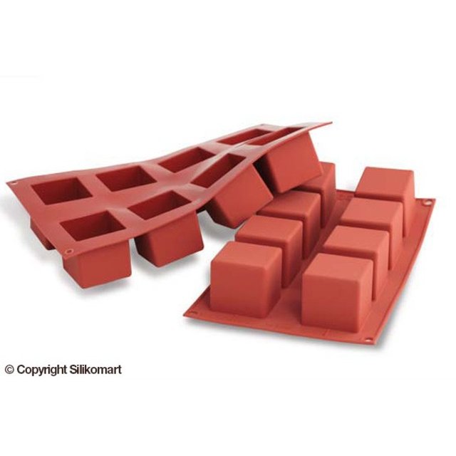 Obrázek produktu SIL FORMA SILIKON terakota - KOSTKA 50x50mm v.50mm 125ml 8ks