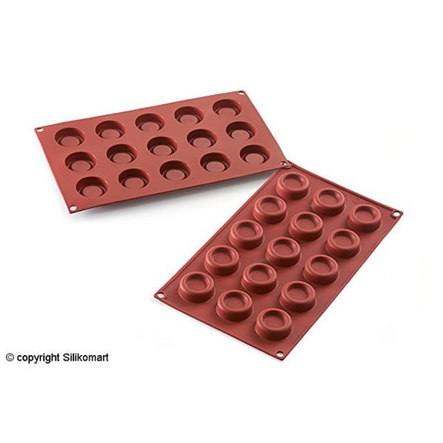 Obrázek produktu SIL FORMA SILIKON terakota - SAVARIN KOLEČKO Ø40mm v.13mm 12ml 15ks