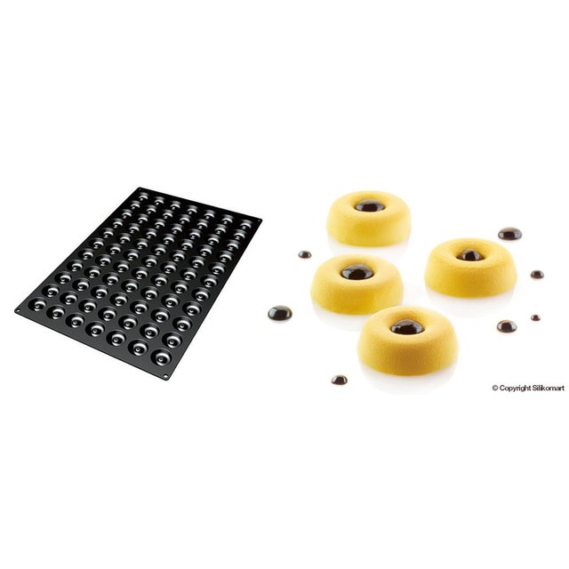 Obrázek produktu SIL FORMA SILIKON černá - MINI SAVARIN KOLEČKO Ø41mm, v.12mm 12ml 77ks