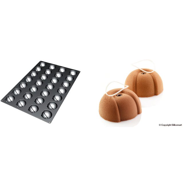 Obrázek produktu SIL FORMA SILIKON černá - POLOKOULE Ø70mm v.37mm 100ml 28ks