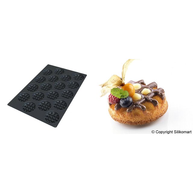 Obrázek produktu SIL FORMA SILIKON černá - WAFLE KULATÁ Ø9mm v.24mm 107ml 18ks
